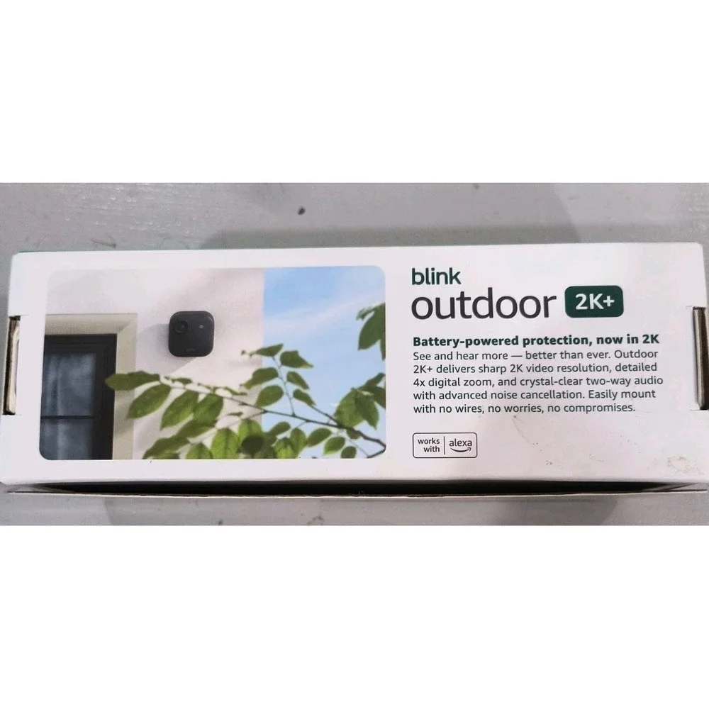 Blink Outdoor 2K+ Wireless Security Camera 2K 2-Pack w/Sync NEW Alexa Smart